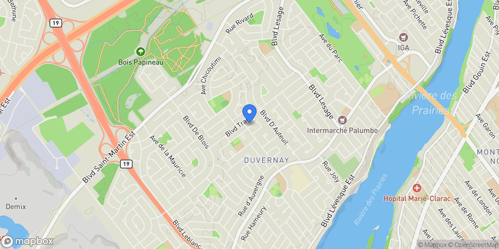 Map showing 3015 Crois. Giffard, Laval, Quebec, Canada.