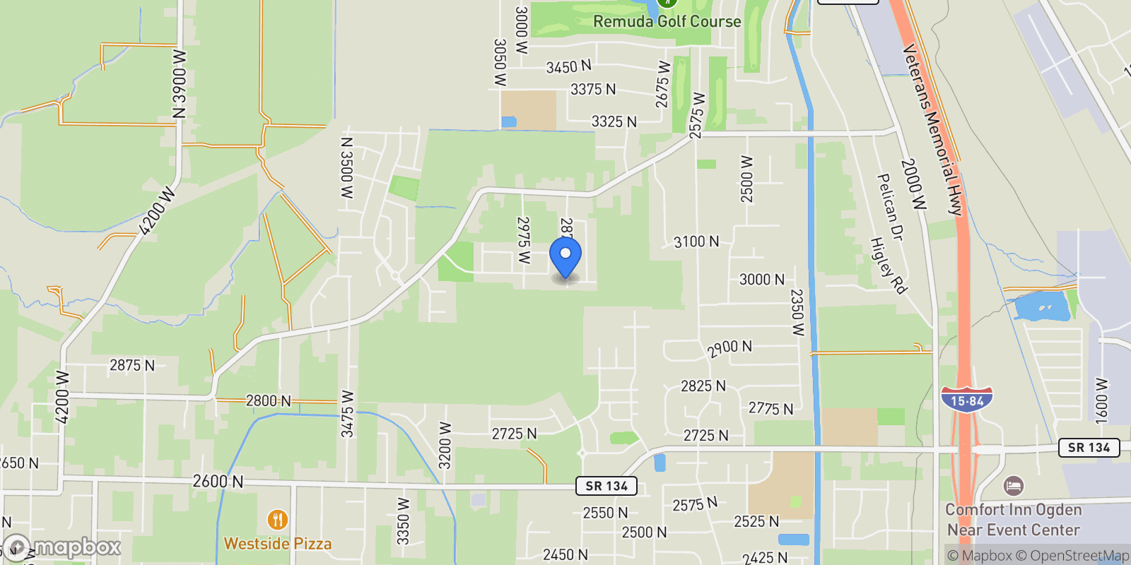 Map showing 3047 N 2875 W 7, Plain City, UT, United States.