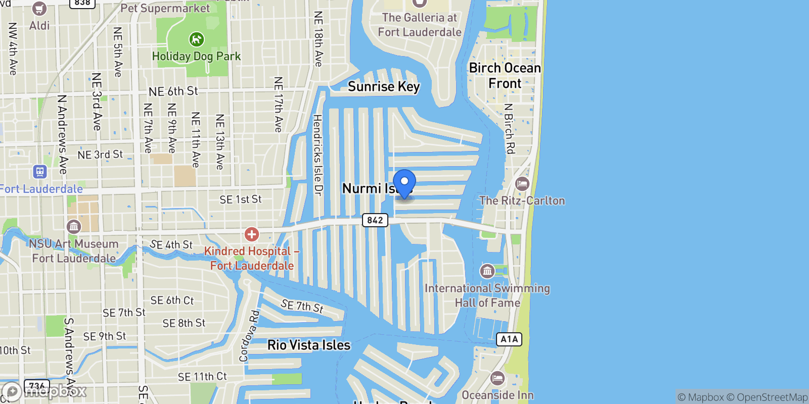 Map showing 2317 Delmar Pl, Fort Lauderdale, Florida, United States.