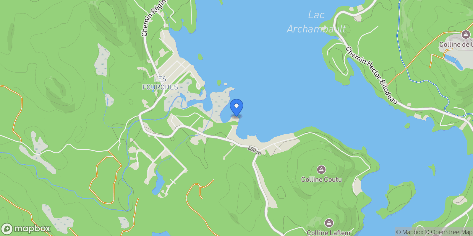 Map showing 22 Ch. de la Pointe-de-la-Michel, Saint-Donat-de-Montcalm, Quebec, Canada.