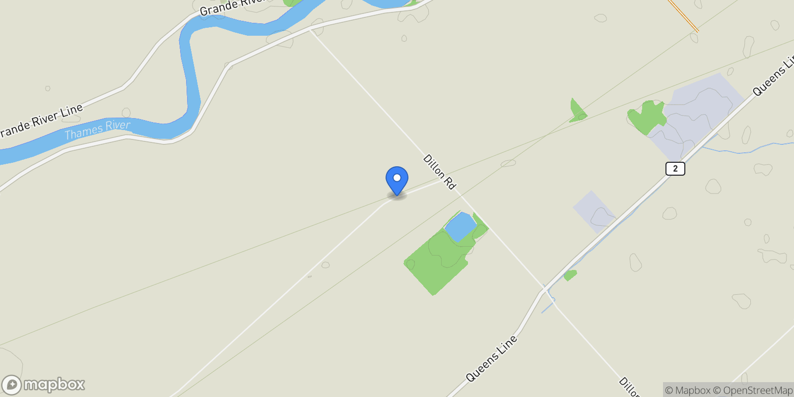 Map showing 6828 Third Line Road, Chatham-Kent, ON N7M 5T1, Chatham, Ontario, Canada.