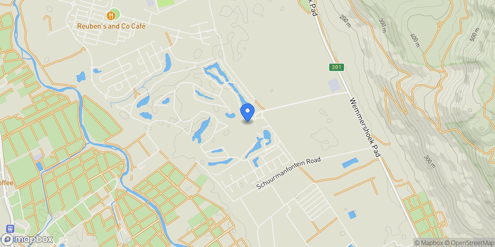 Map showing South Africa Paarl Pearl Valley Golf & Country Estate, Paarl, Western Cape, South Africa.