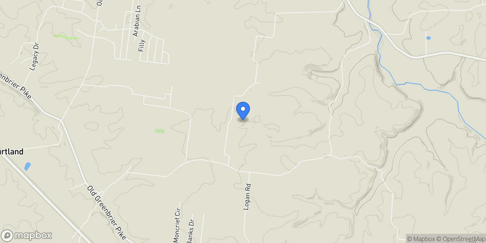 Map showing 3225 Pinson School Rd , Greenbrier, TN 37073, Greenbrier, Tennessee, United States.