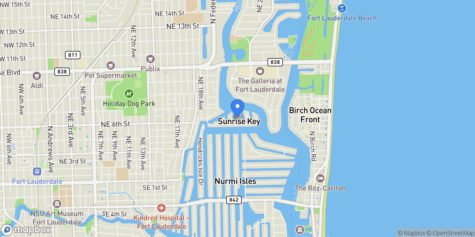 Map showing 615 3rd Key Dr, Fort Lauderdale, Florida, United States.