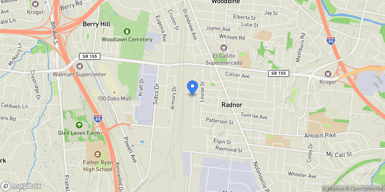 Map showing 3011 Harlin Dr, Nashville, TN 37211, Nashville, Tennessee, United States.