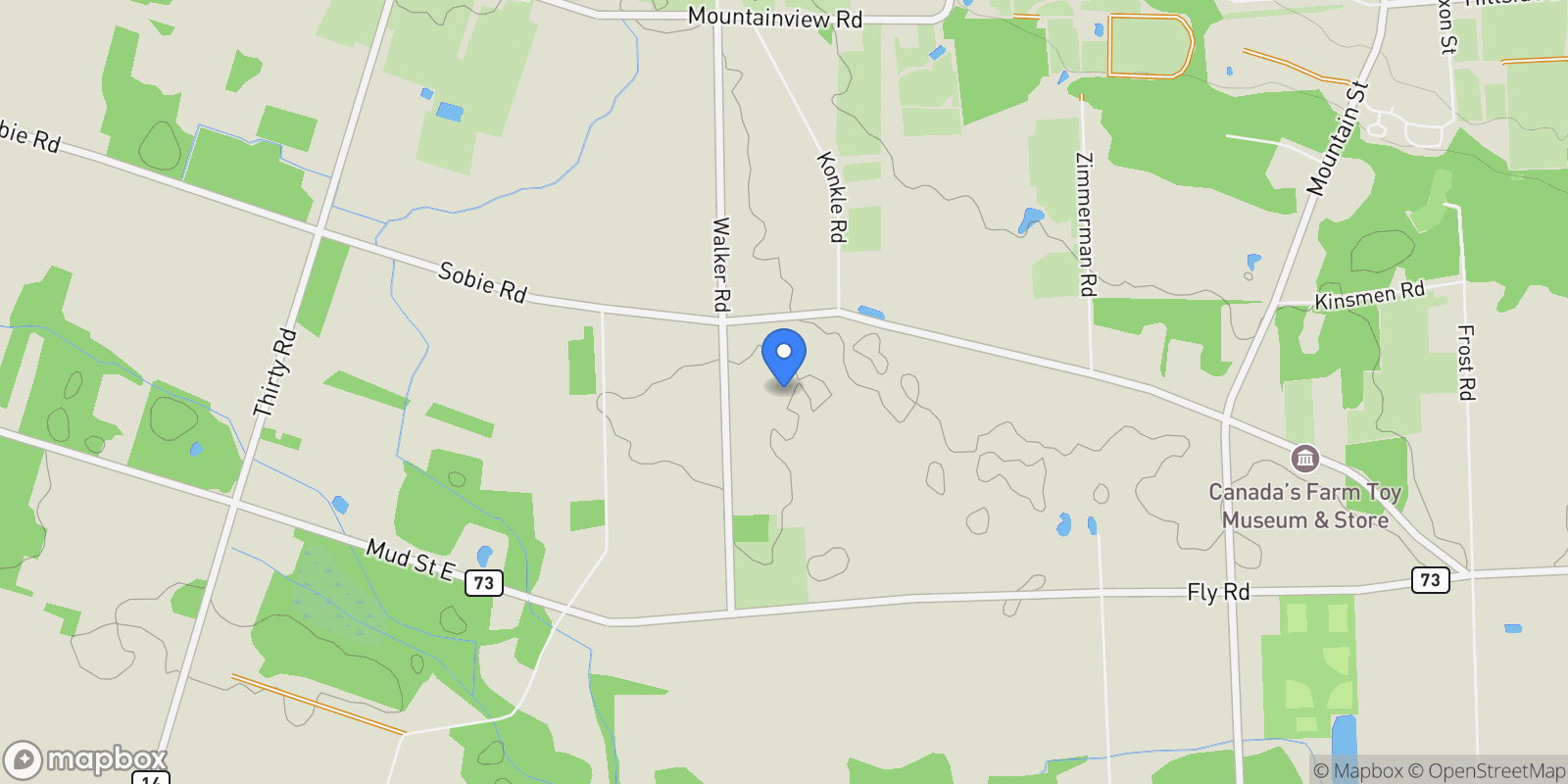 Map showing 3749 Walker Road, Lincoln, ON L0R 1B2, Lincoln, Ontario, Canada.