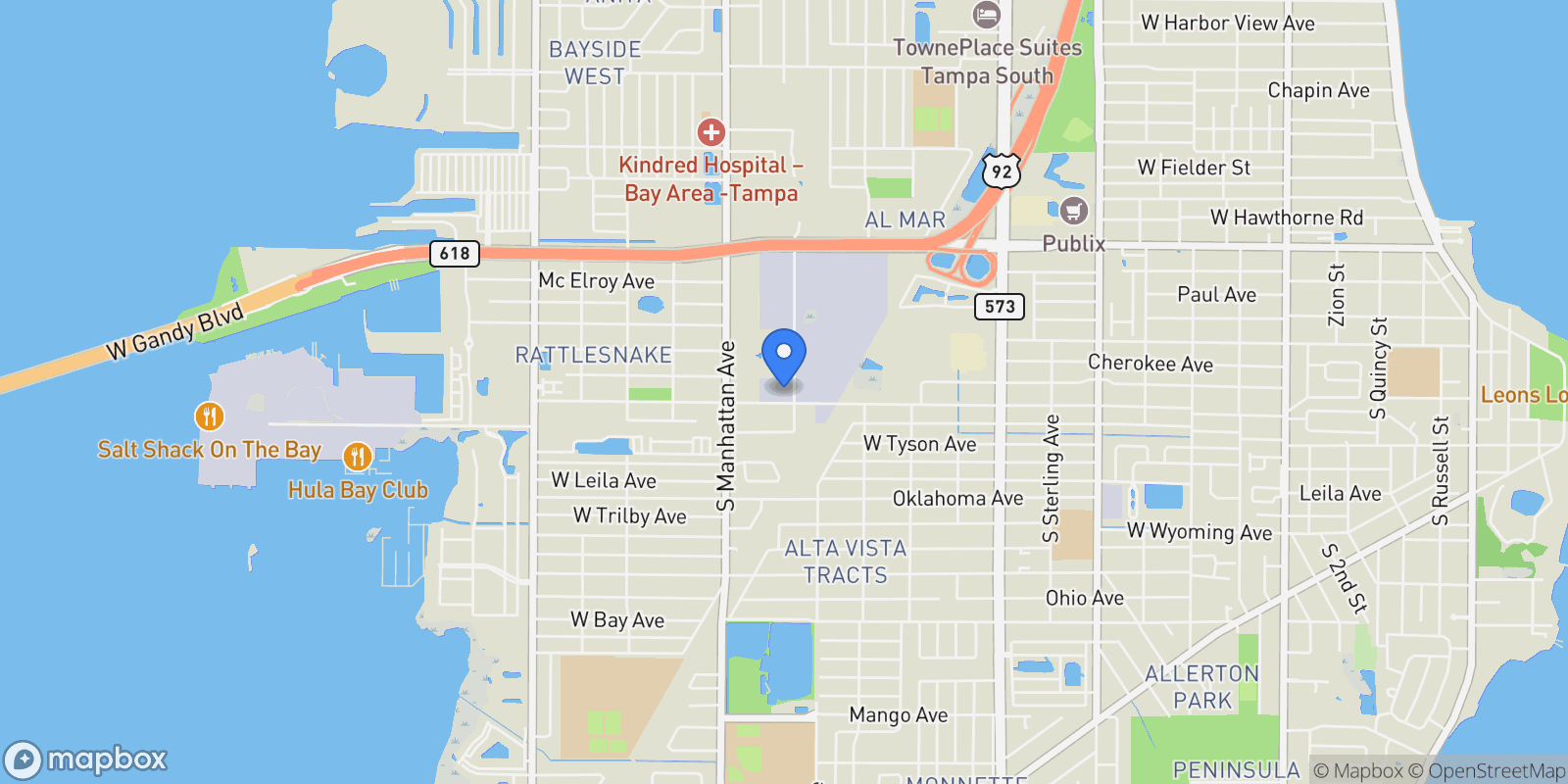 Map showing 6500 Motor Enclave Way , 503, Tampa, FL 33610, Tampa, Florida, United States.