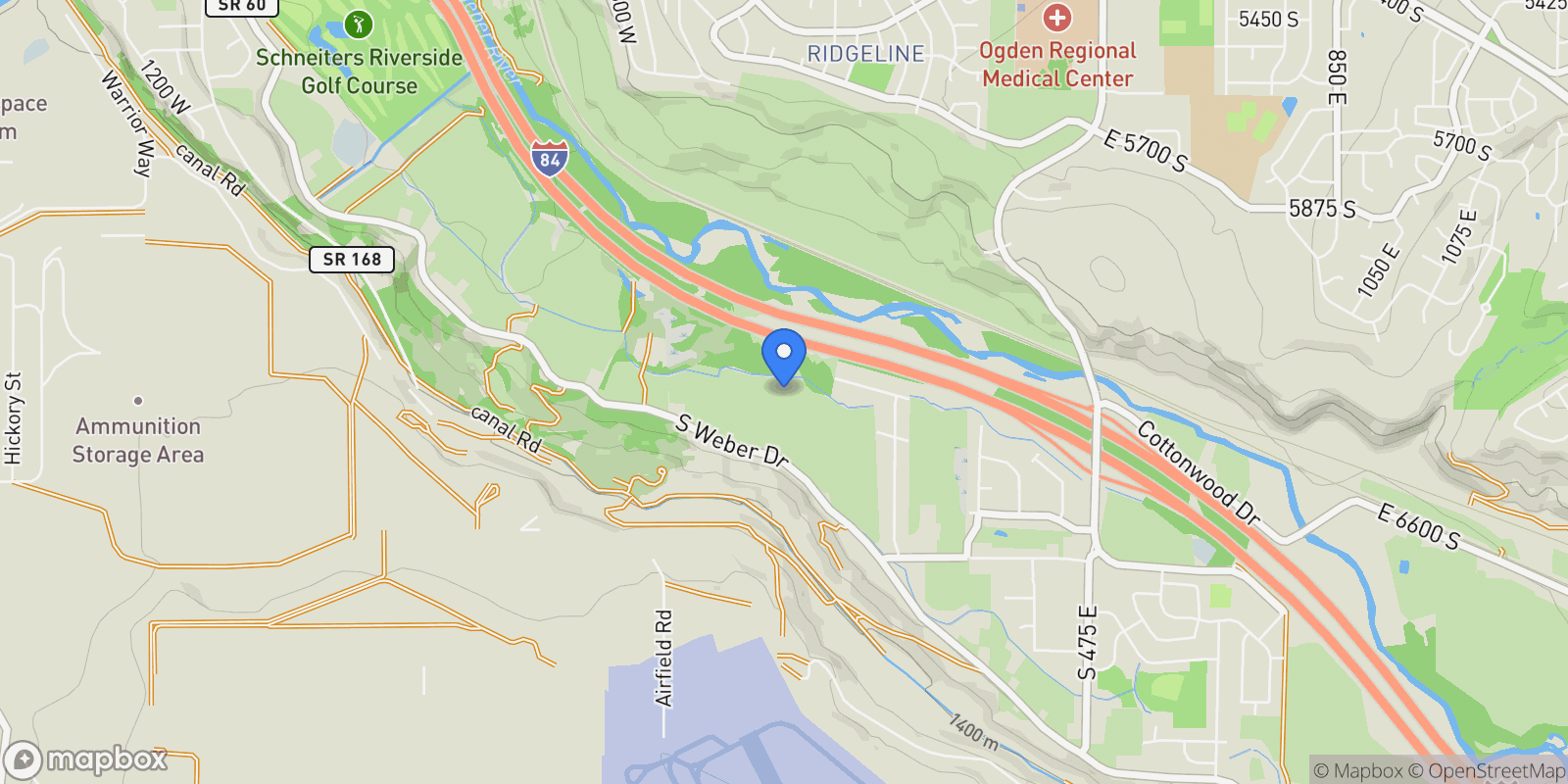 Map showing 6368 S RAY DR 110, Ogden, Utah, United States.