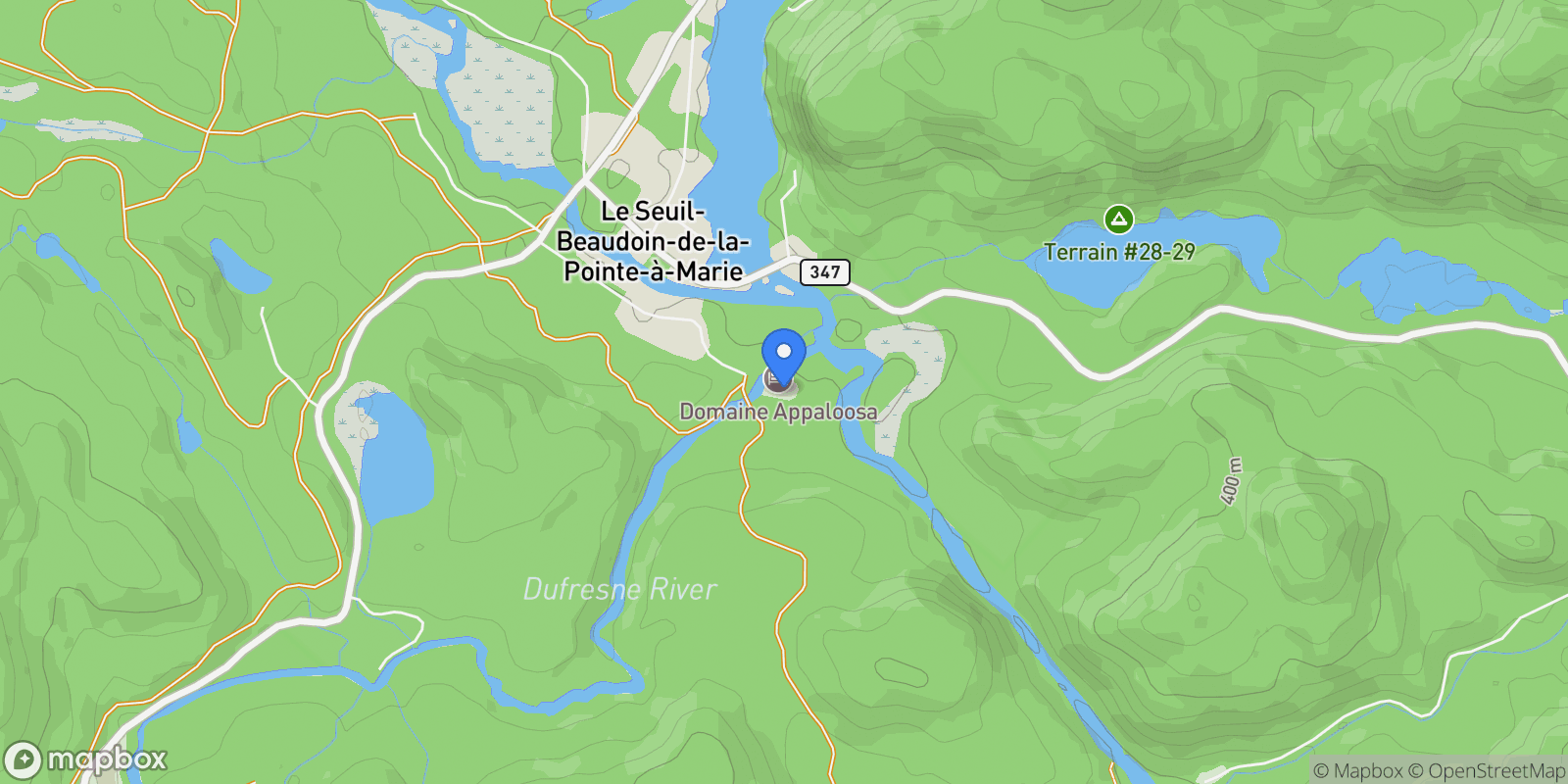 Map showing 3014Z 3017Z Ch. de la Forêt, Notre-Dame-de-la-Merci, Quebec, Canada.
