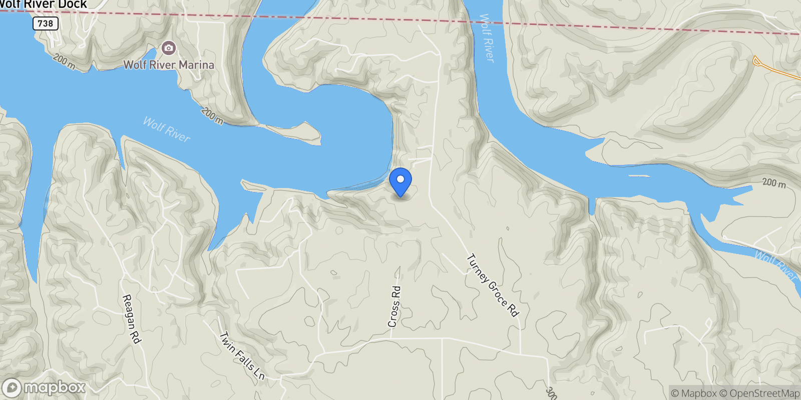 Map showing 5156 Turney Groce Rd , Byrdstown, TN 38549, Byrdstown, Tennessee, United States.