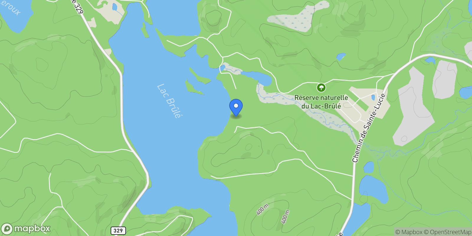 Map showing 2718 Ch. Robertson, Sainte-Agathe-des-Monts, Quebec, Canada.