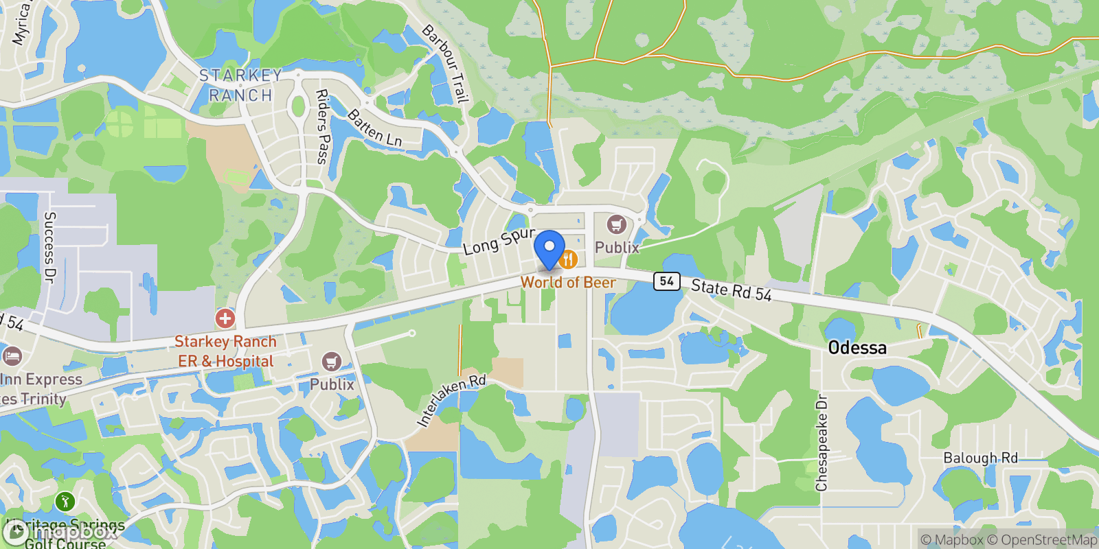 Map showing 12913 Gunn Highway, Odessa, FL 33556, Odessa, Florida, United States.