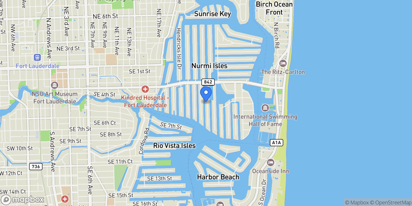 Map showing 441 Royal Plaza Dr, Fort Lauderdale, Florida, United States.