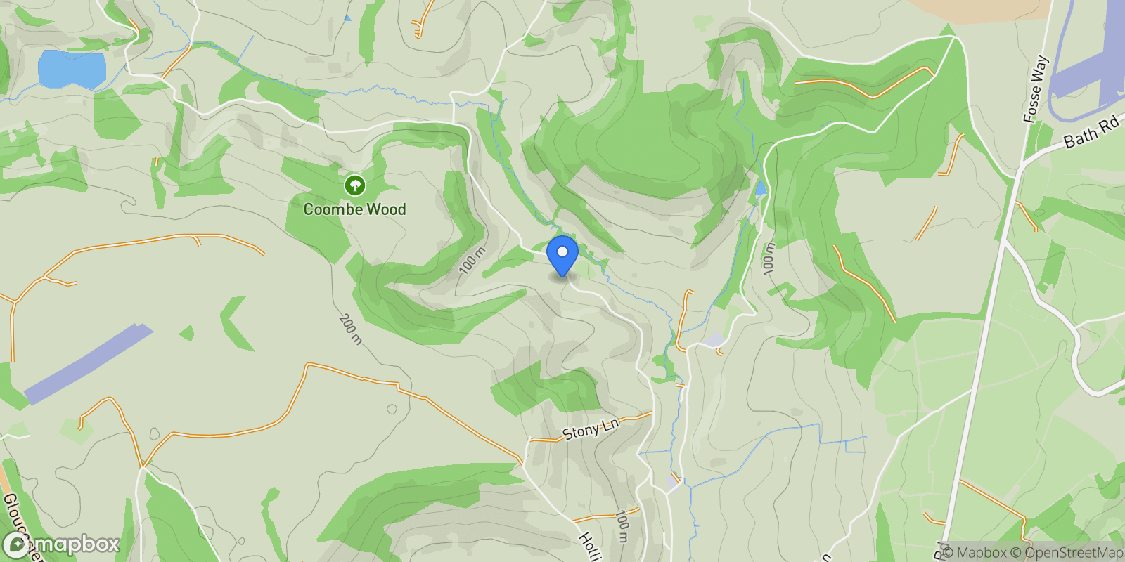 Map showing St. Catherine, Bath, Somerset, Saint Catherine, England, United Kingdom.