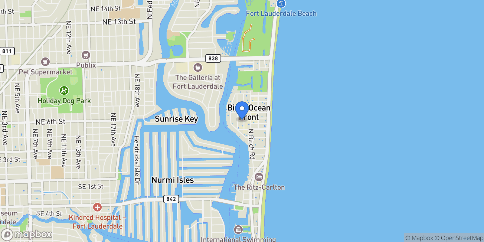 Map showing 527 Orton Avenue 303 D, Fort Lauderdale, Florida, United States.