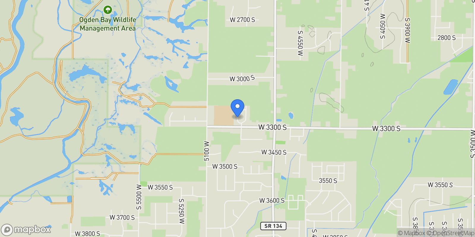 Map showing 3245 S 4975 W, Ogden, Utah, United States.