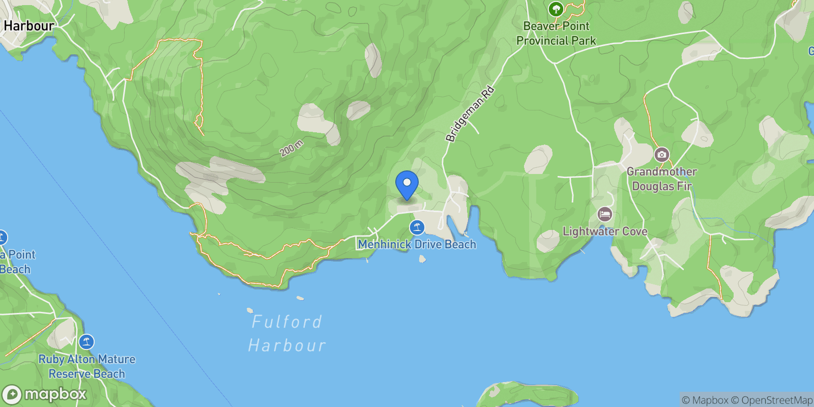 Map showing 146 Menhinick Dr, Saltspring Island, British Columbia, Canada.