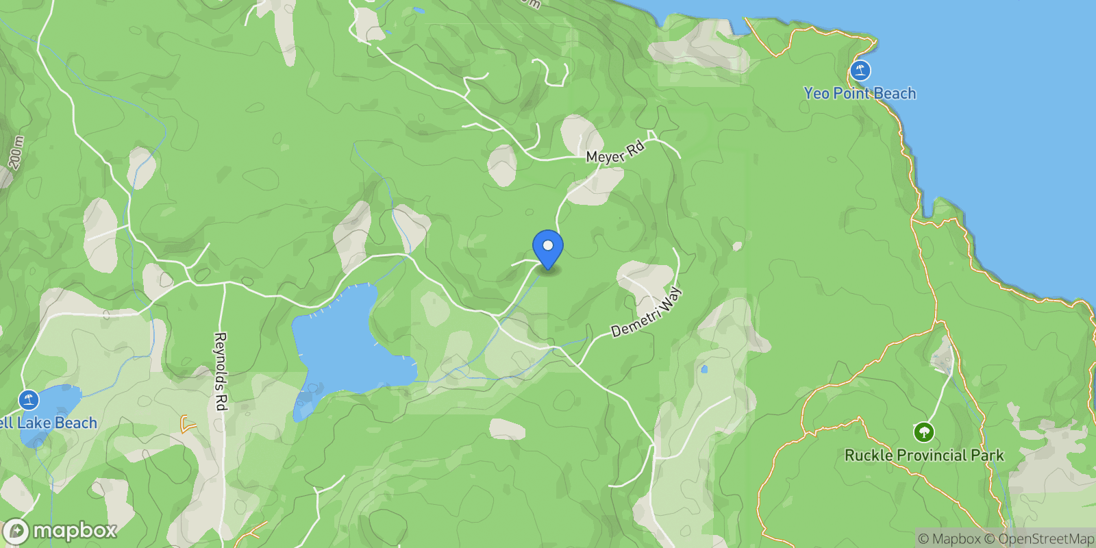 Map showing 185 Bulman Rd, Saltspring Island, British Columbia, Canada.