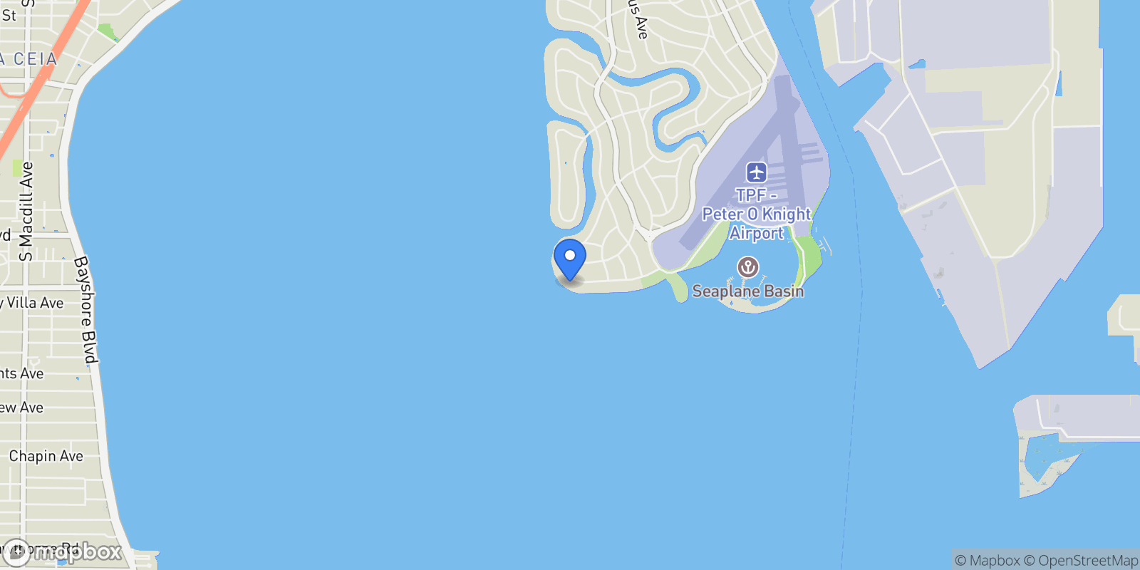 Map showing 90 Martinique Avenue, Tampa, FL 33606, Tampa, Florida, United States.