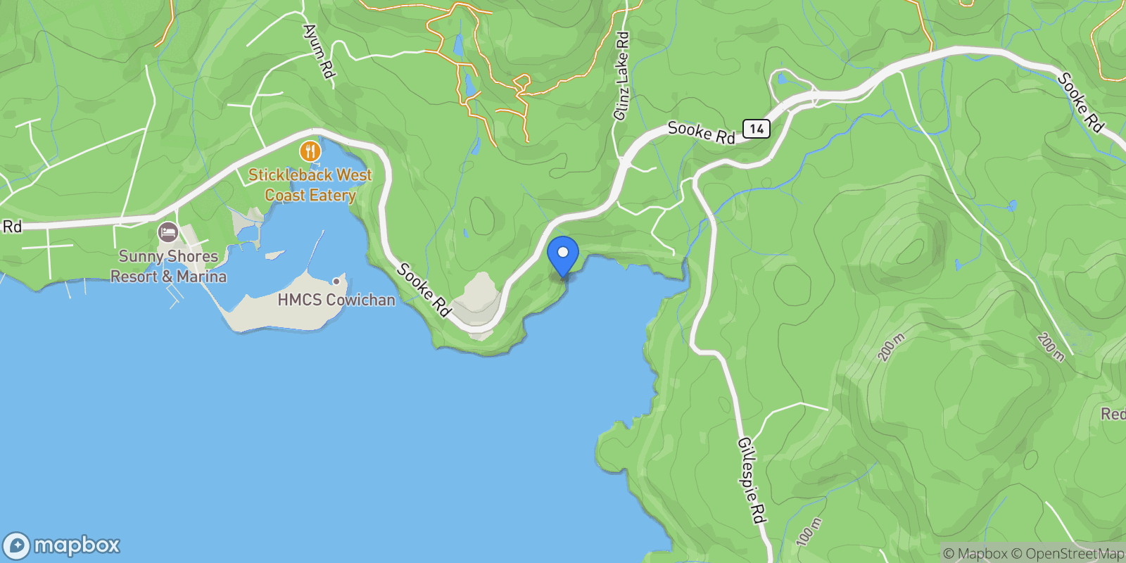 Map showing 5201 Sooke Rd, Sooke, British Columbia, Canada.