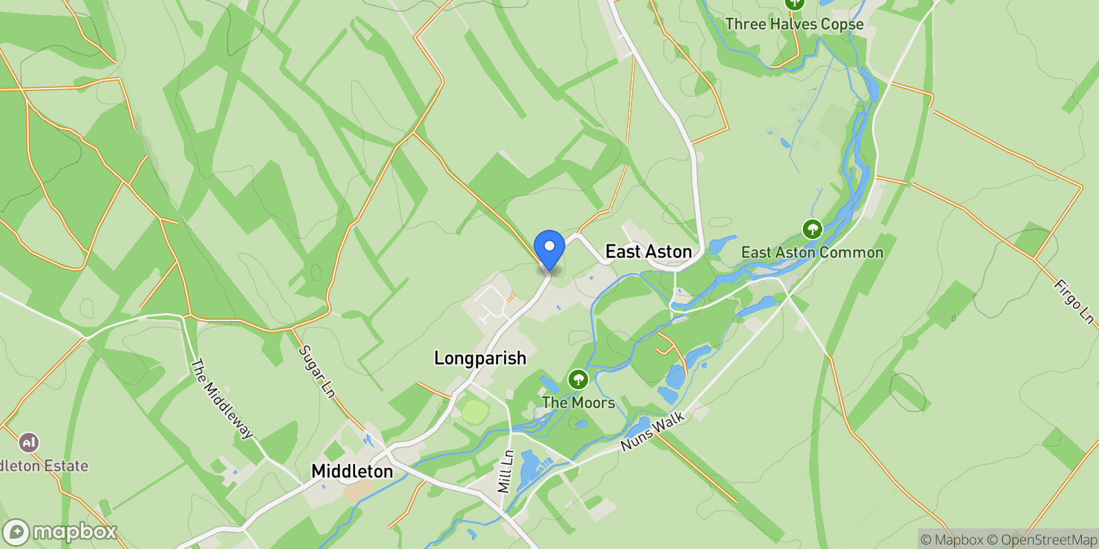 Map showing Longparish, Andover, Hampshire, Longparish, England, United Kingdom.