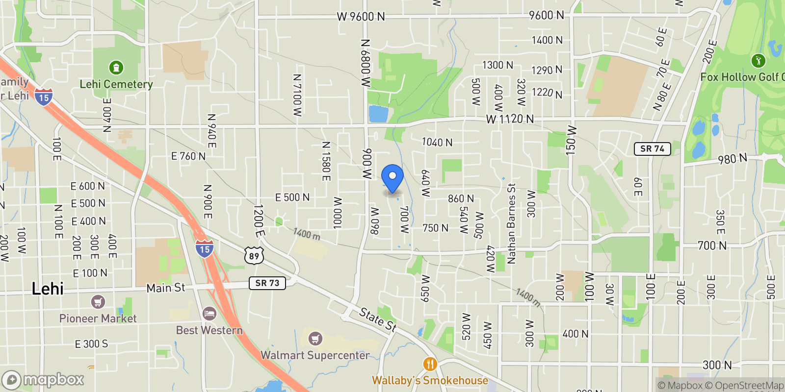 Map showing 777 W 880, American Fork, UT 84003, Highland, Utah, United States.