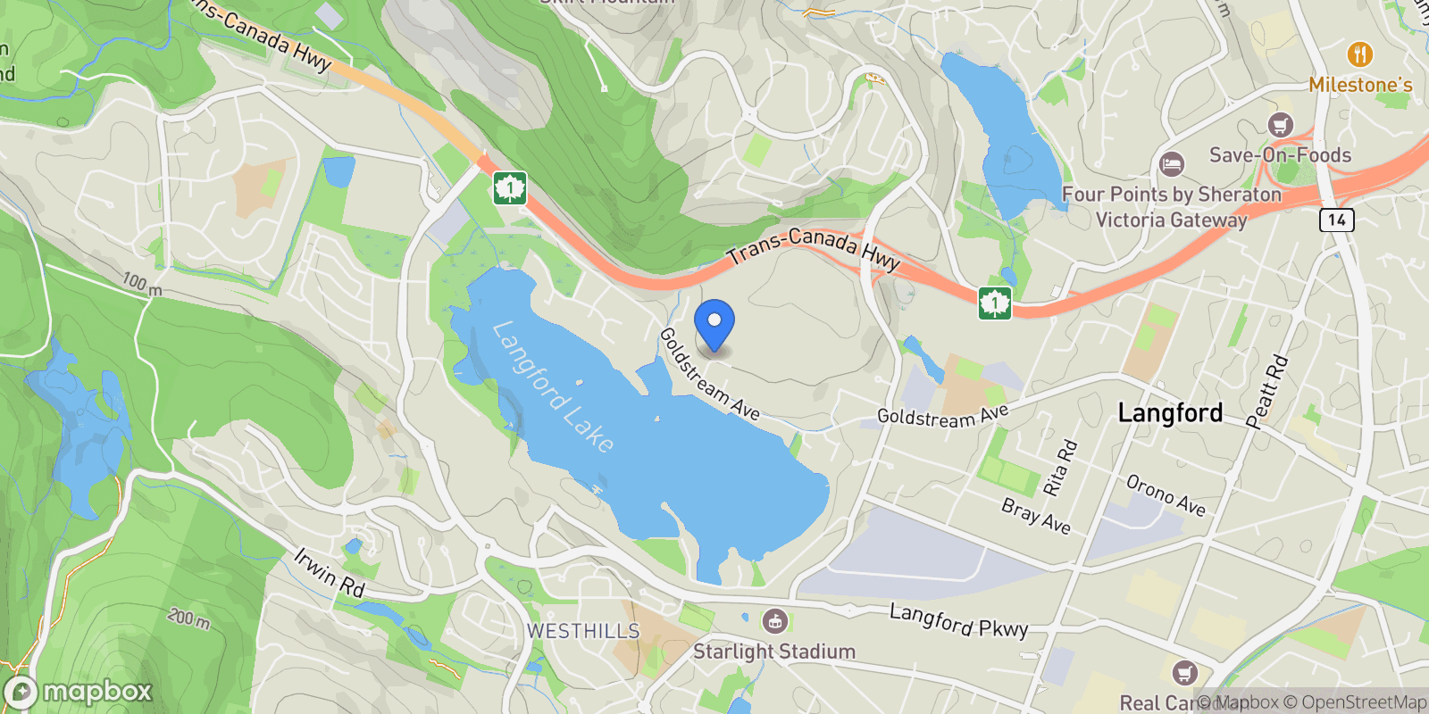 Map showing 2787 Lakeview Terr 13, Langford, British Columbia, Canada.