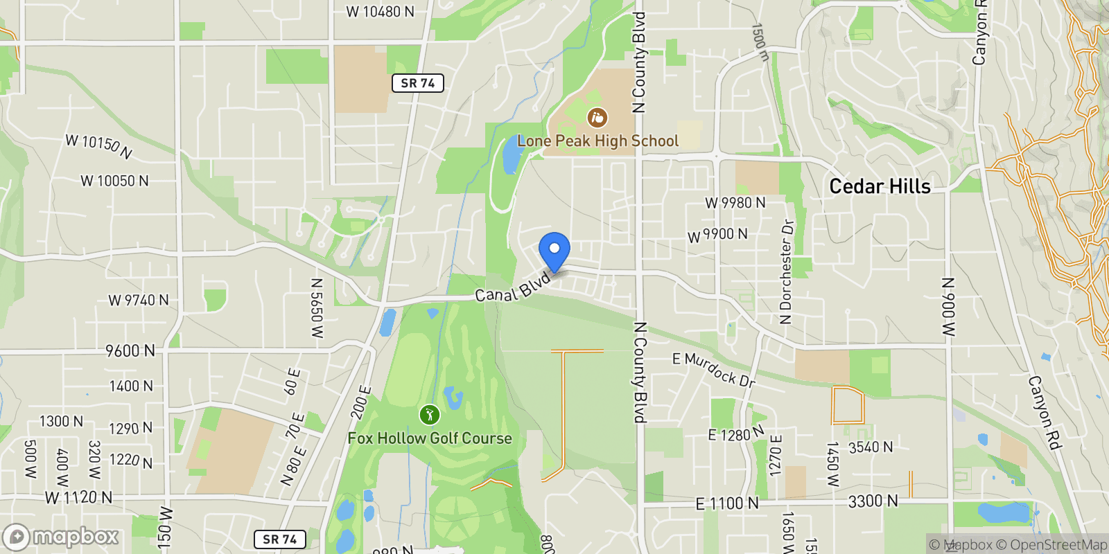 Map showing 5018 W Northwood Ln , Highland, UT 84003, Highland, Utah, United States.