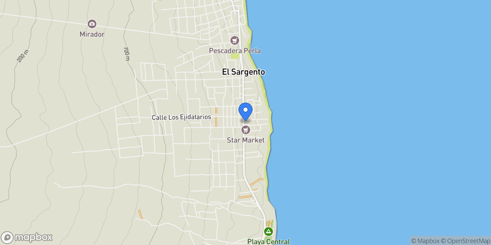 Map showing S/N Mar de Cortes, El Sargento, Baja California Sur, Mexico.