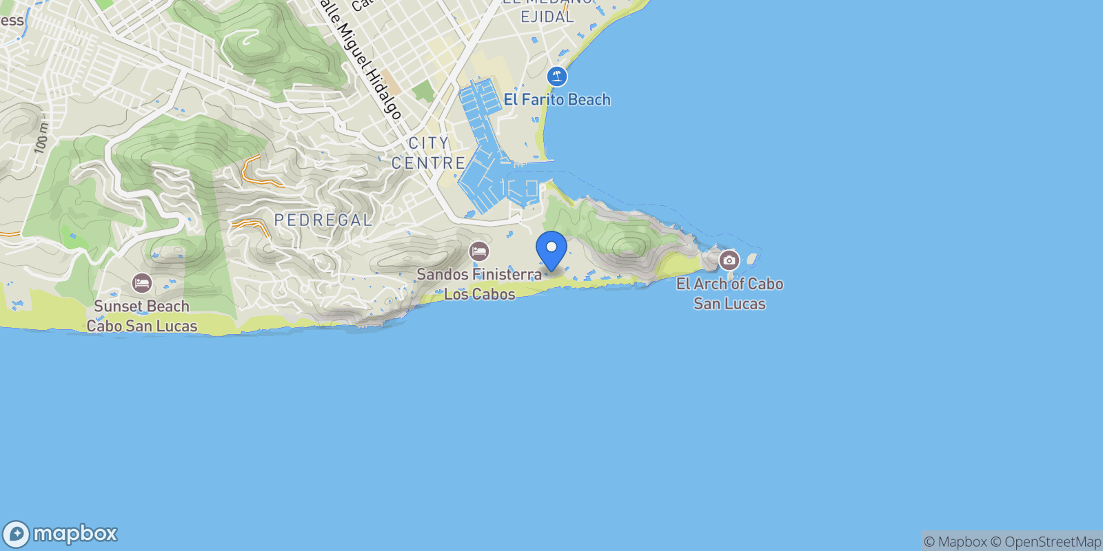 Map showing 234, Colonia del Sol, Baja California Sur, Mexico.