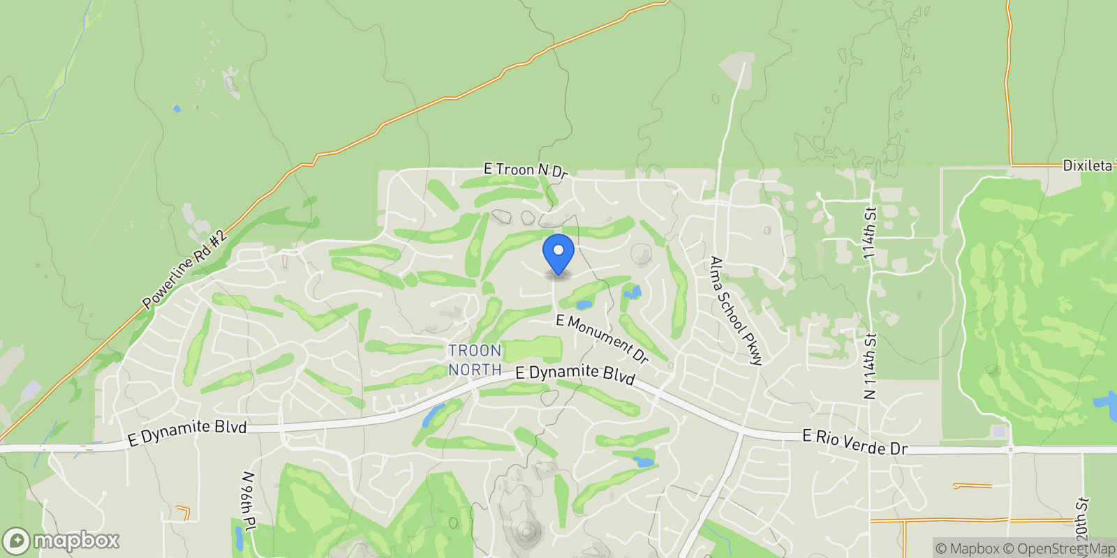 Map showing 10511 E Skinner Drive , Scottsdale, AZ 85262, Scottsdale, Arizona, United States.