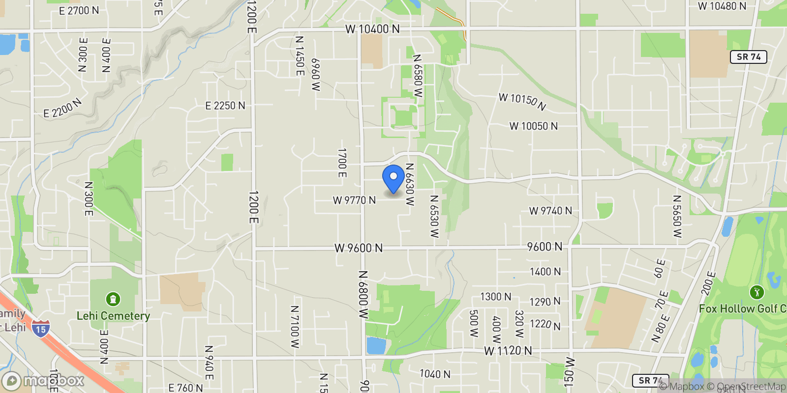 Map showing 6692 W 9770, Highland, UT 84003, Highland, Utah, United States.
