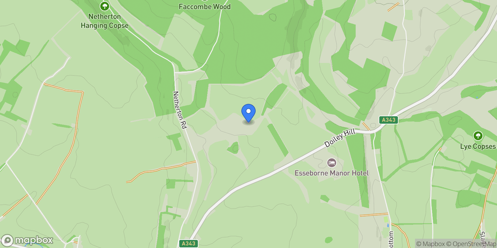 Map showing Hurstbourne Tarrant, Andover, Hampshire, Hurstbourne Tarrant, England, United Kingdom.