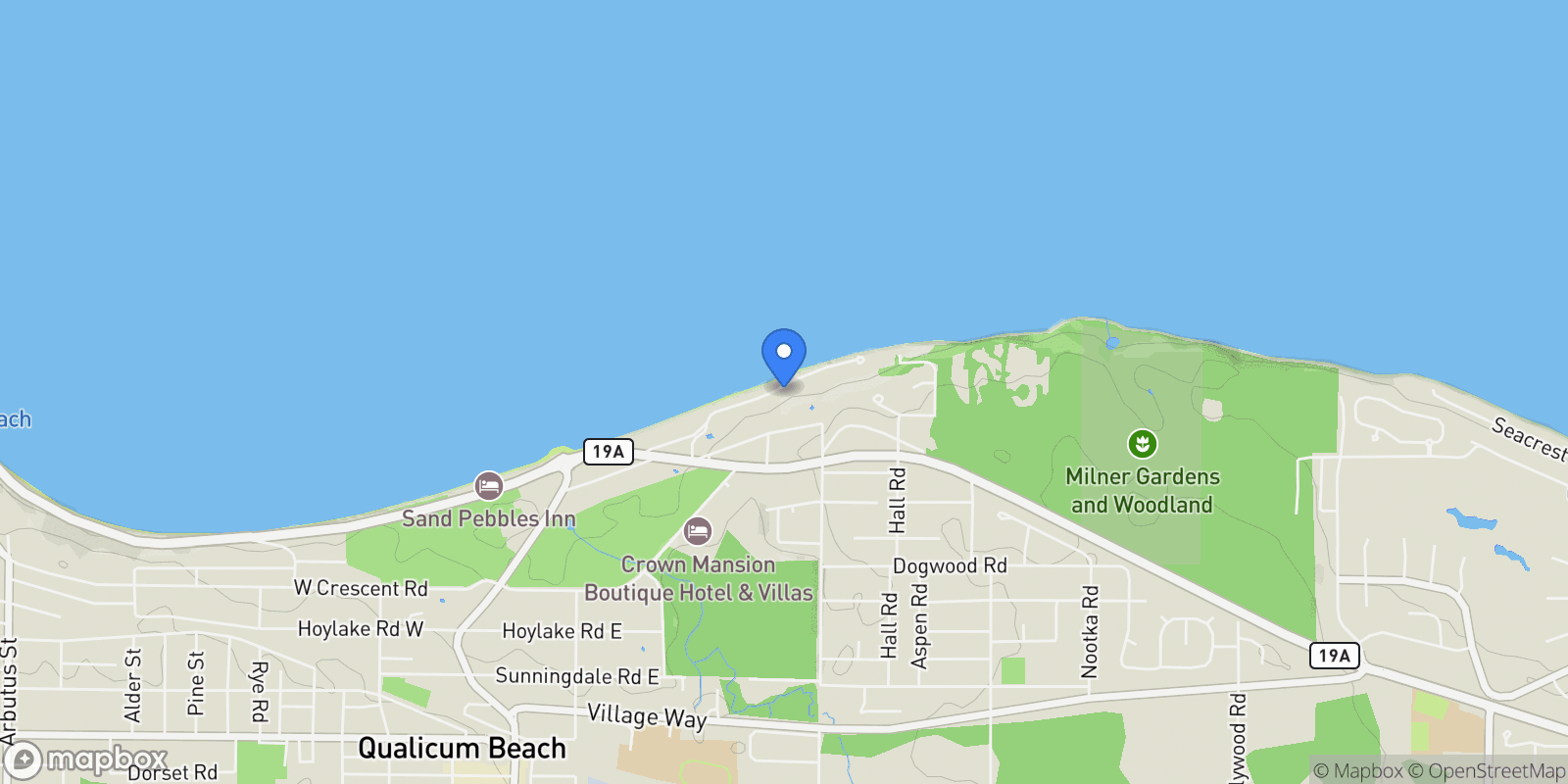 Map showing 382 Judges Row, Qualicum Beach, British Columbia, Canada.