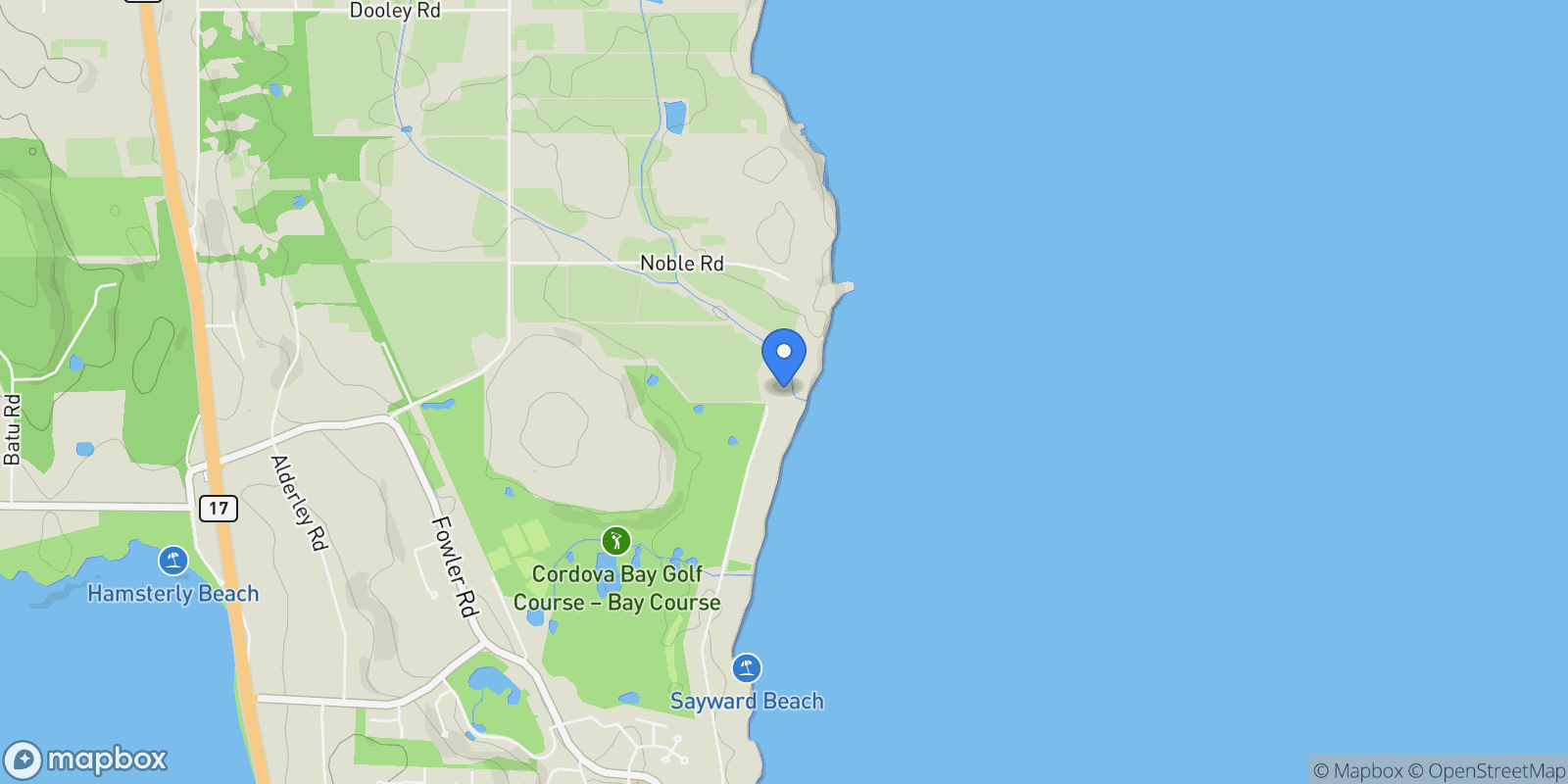 Map showing 5605 Parker Ave, Saanich, British Columbia, Canada.