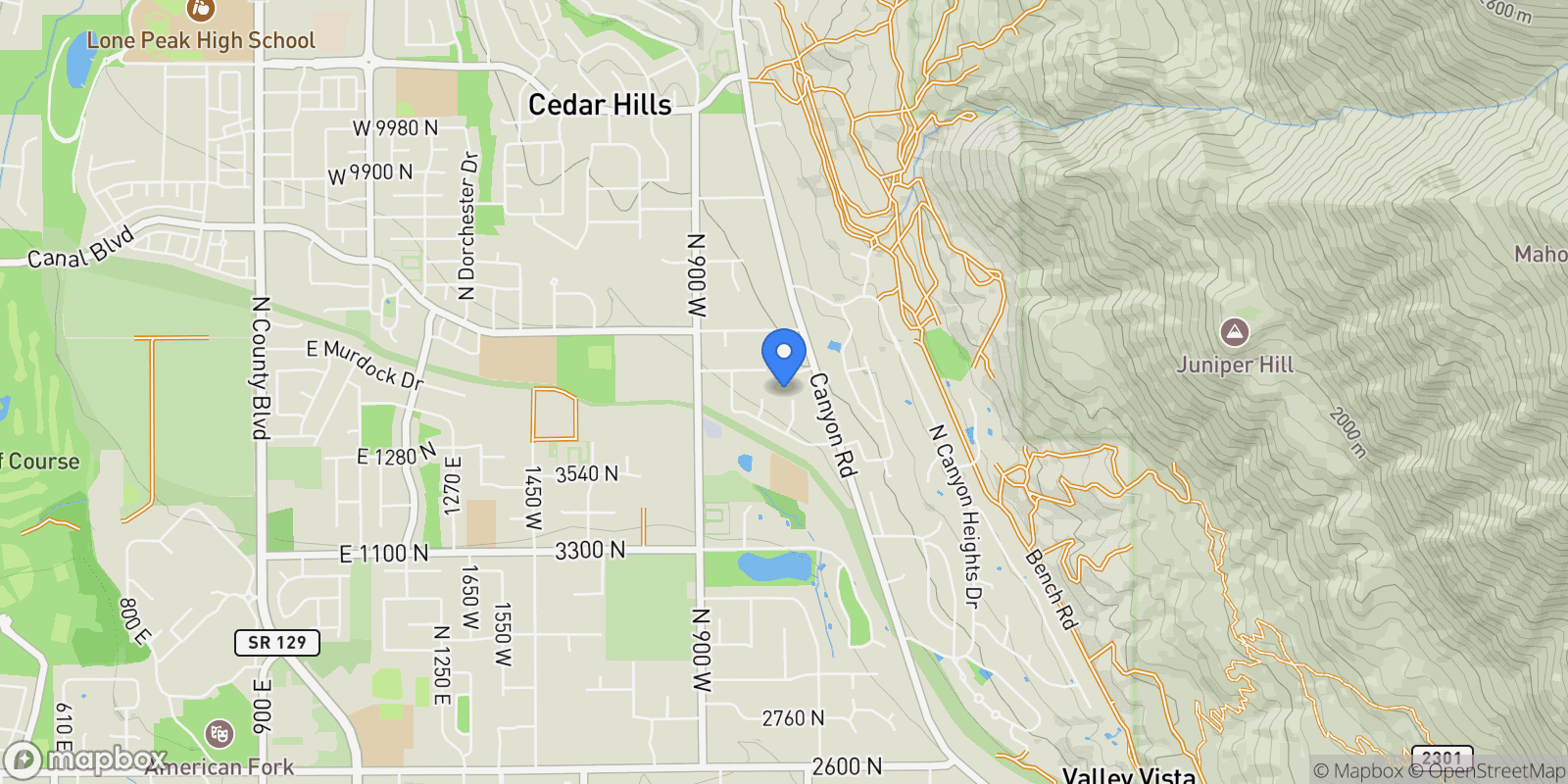 Map showing 9481 N 3830, Cedar Hills, UT 84062, Cedar Hills, Utah, United States.