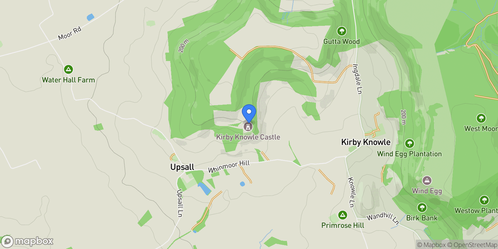 Map showing Kirby Knowle, Thirsk, North Yorkshire, Kirby Knowle, England, United Kingdom.