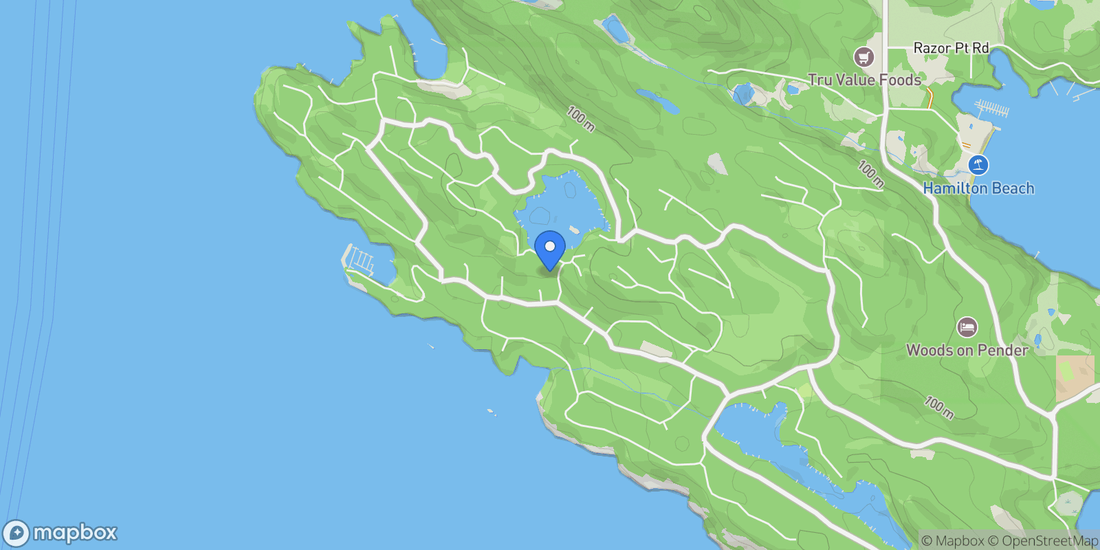Map showing 3705 Signal Hill Rd, Pender Island, British Columbia, Canada.