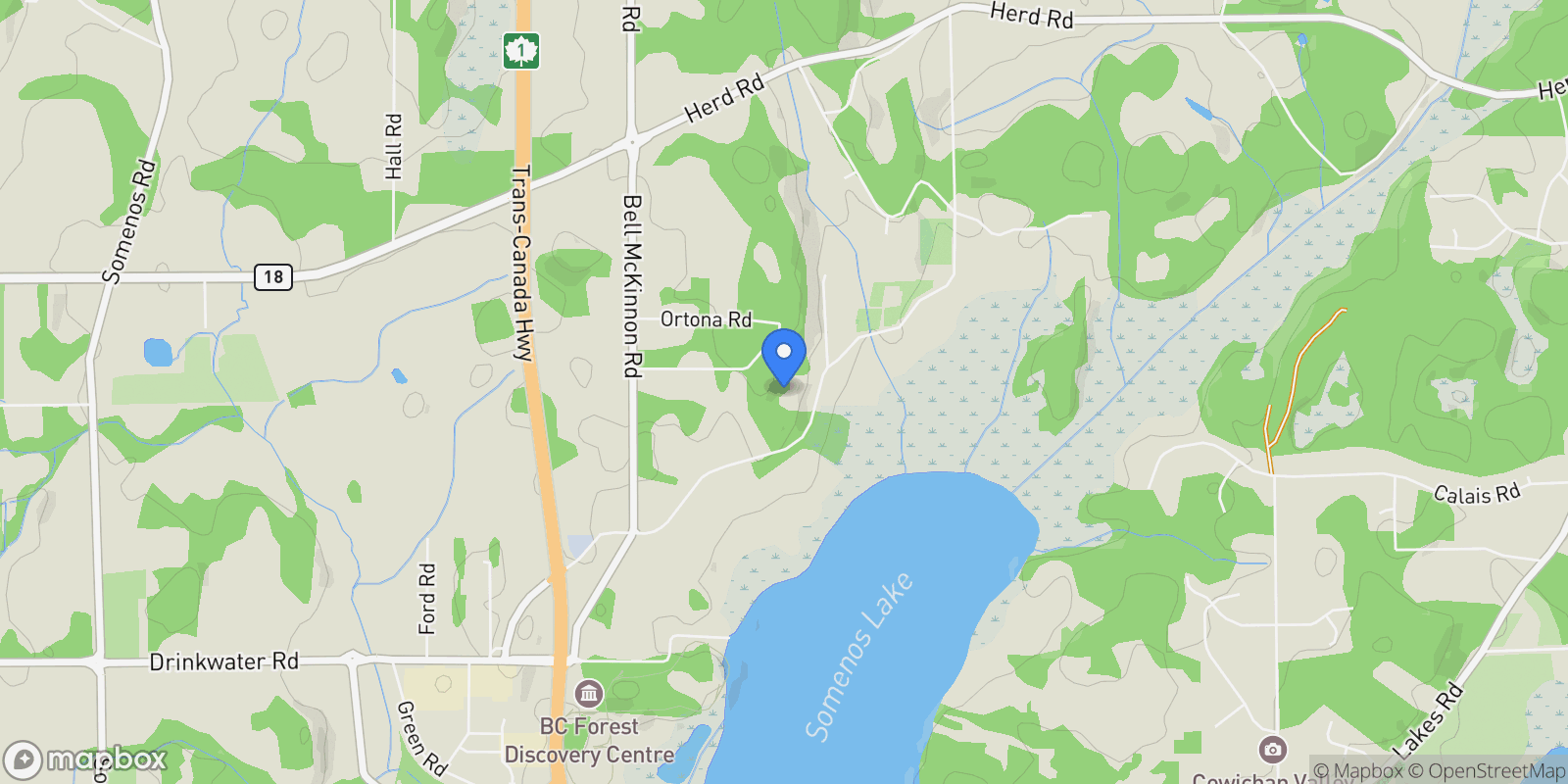 Map showing 6742 Norcross Rd, Duncan, British Columbia, Canada.