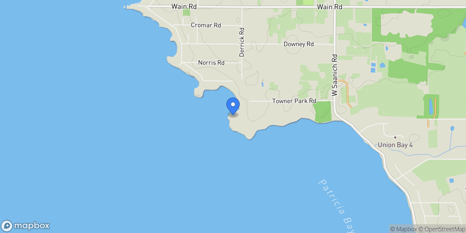 Map showing 675 Towner Park Rd, North Saanich, British Columbia, Canada.