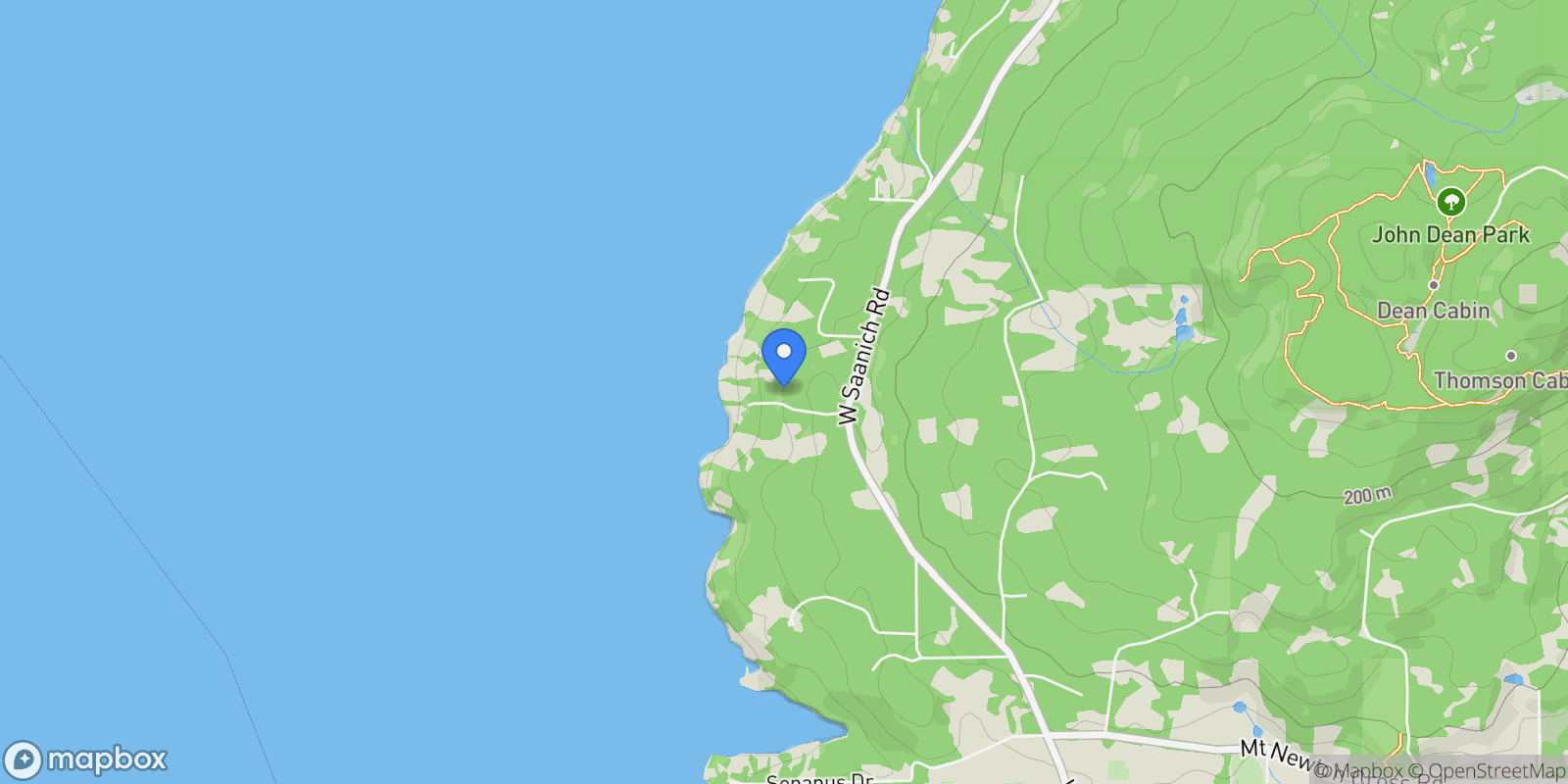 Map showing 8338 West Saanich Rd, Saanichton, British Columbia, Canada.