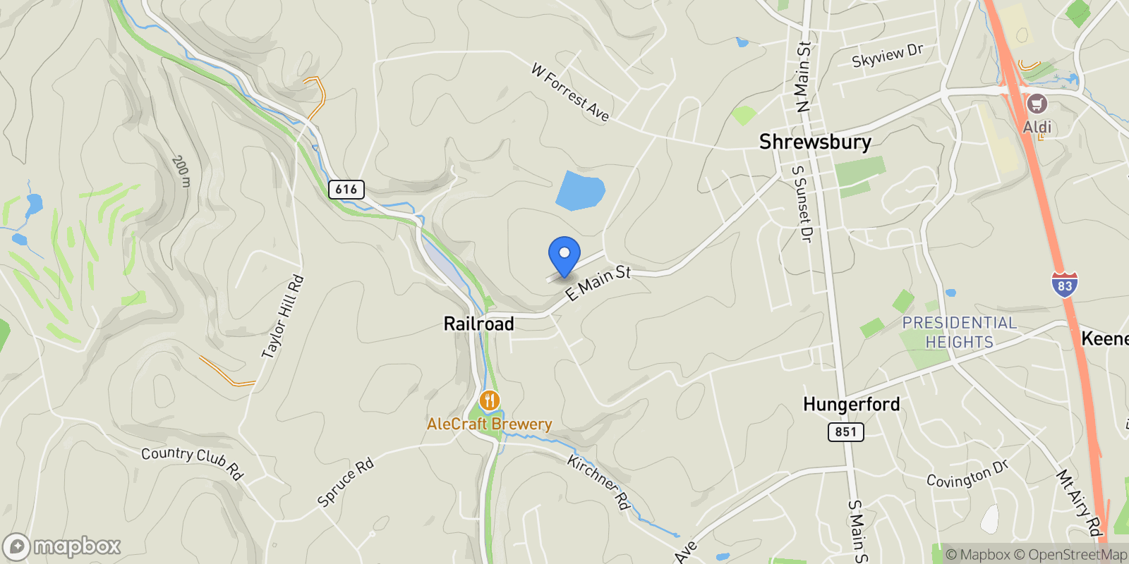 Map showing LOT 6 CAMDEN MODEL HARAMBE OVERLOOK, SHREWSBURY, PA 17361, Glen Rock, Pennsylvania, United States.