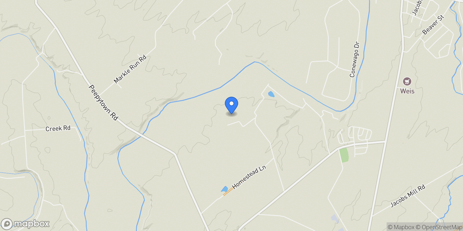 Map showing 115 CREEKLAND DR DRIVE, EAST BERLIN, PA 17316, East Berlin, Pennsylvania, United States.