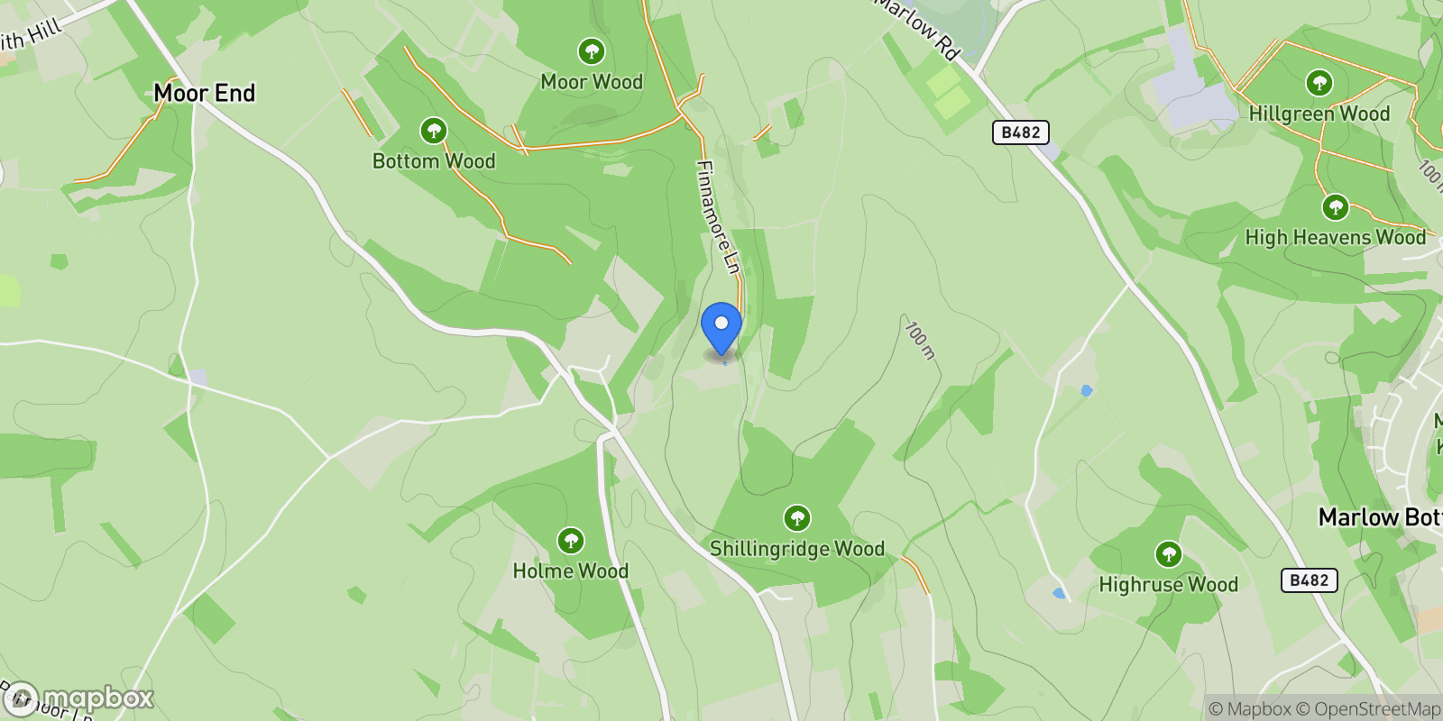 Map showing Frieth Road, Marlow, Buckinghamshire, Marlow, England, United Kingdom.