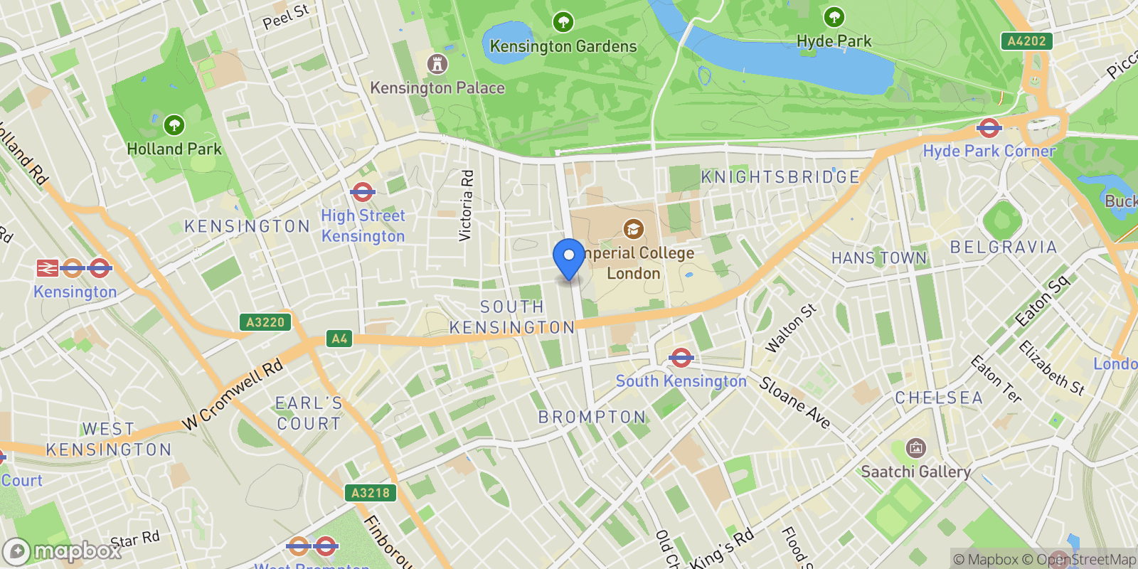Map showing Queensgate, London, London, England, United Kingdom.