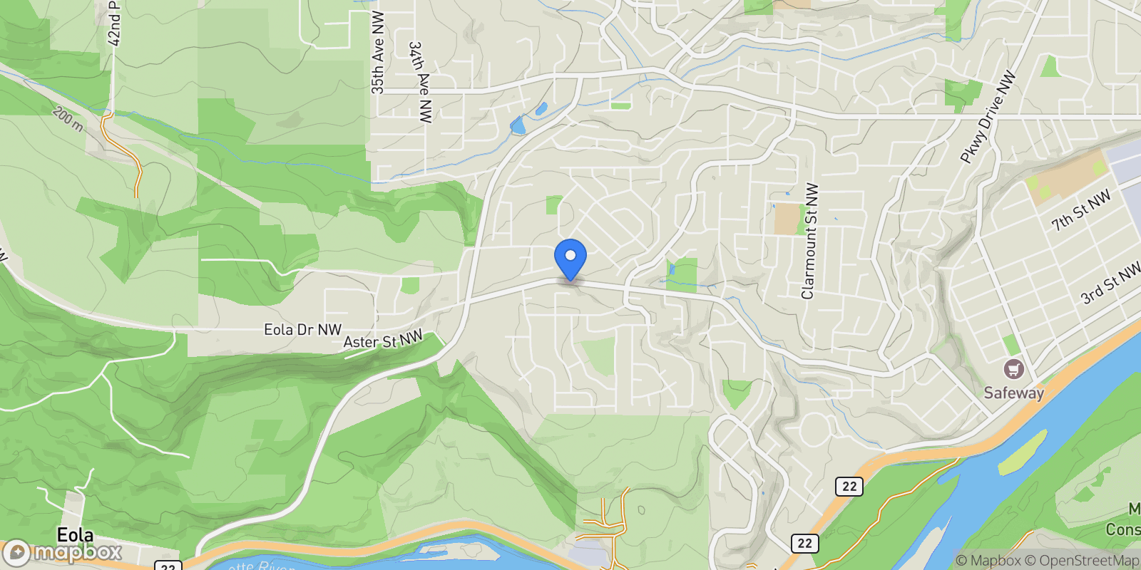 Map showing 2803 Golden Eagle Ct NW, Salem, Oregon, United States.
