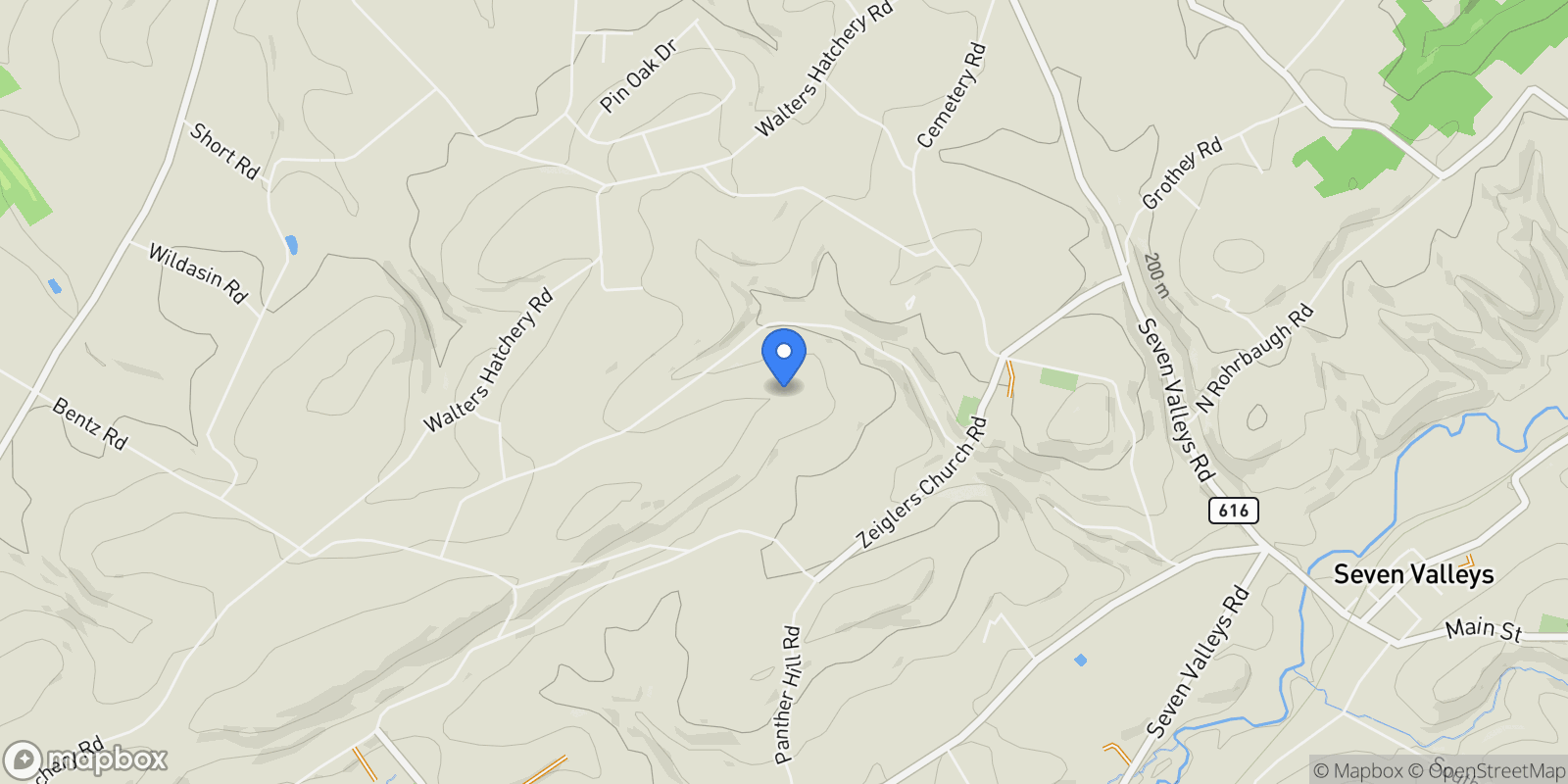 Map showing 4440 BEARDS SCHOOL RD ROAD, SPRING GROVE, PA 17362, Spring Grove, Pennsylvania, United States.