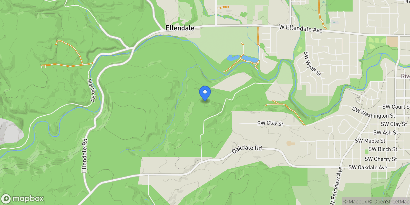 Map showing 1920 Cochrane Ln, Dallas, Oregon, United States.