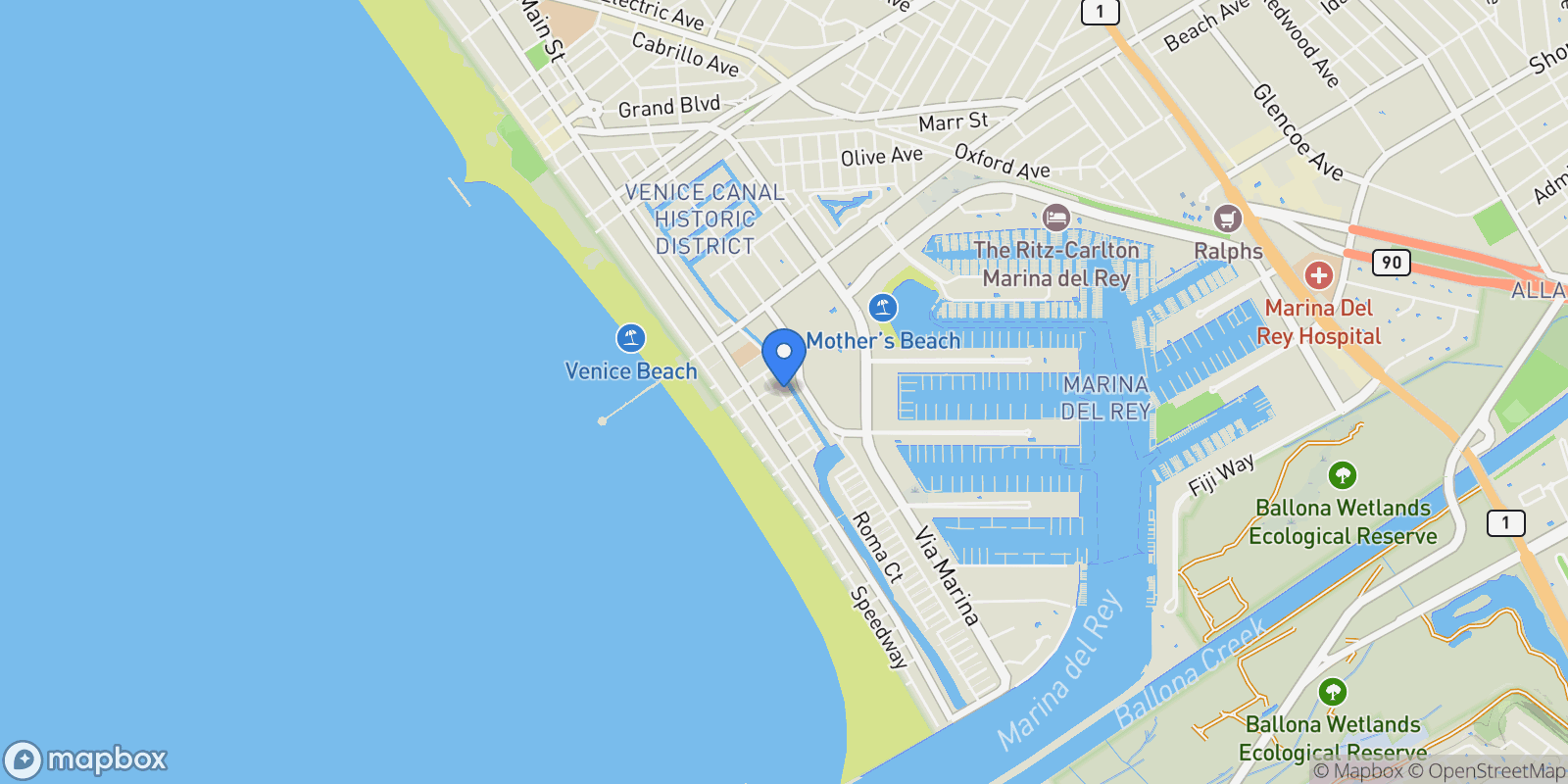 Map showing 3503 Esplanade, Marina del Rey, California, United States.