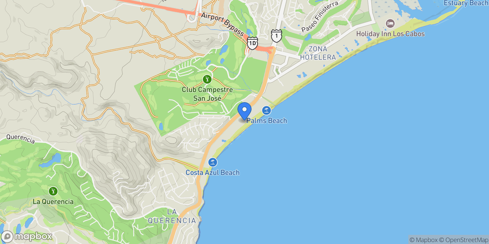 Map showing 2 103, San José del Cabo, Baja California Sur, Mexico.